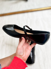 Mary Jane Ballet Flats - Black