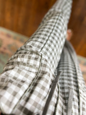 All Clear Check Barrel Fit Utility Knit Pants - Blue Grey