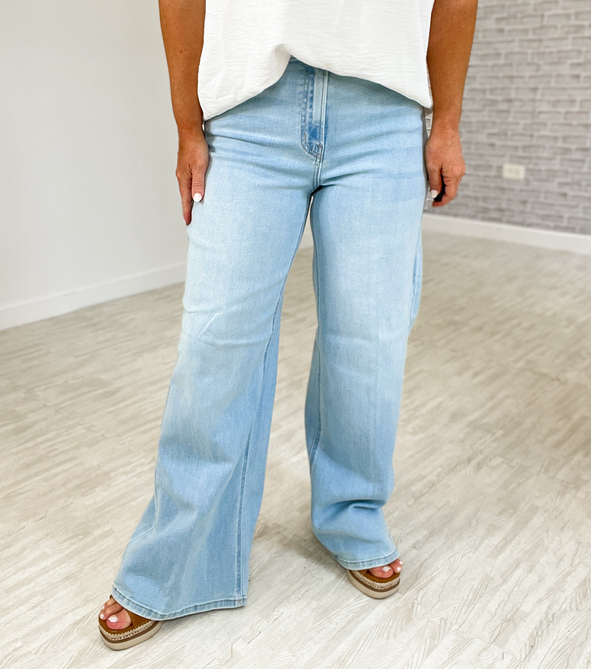 Cello High Rise Wide Leg Jeans