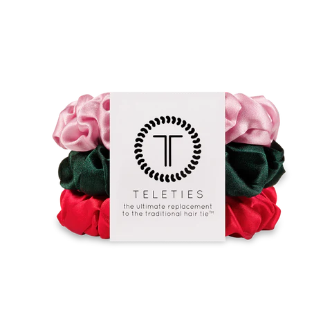 Large Teleties Scrunchies - Poinsettia