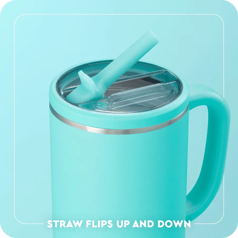 Swig 40 oz mega mug straw that flips up and down from the lid