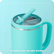 Swig 40 oz mega mug straw that flips up and down from the lid
