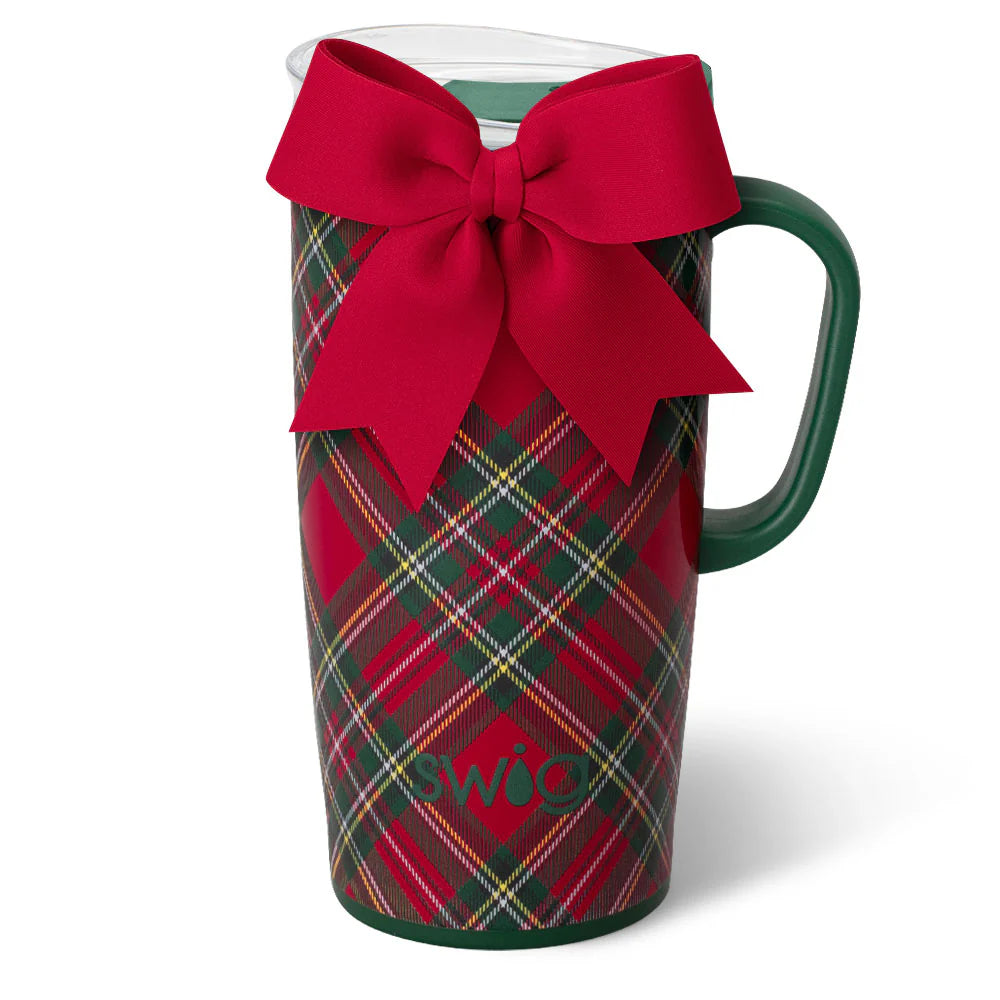 Swig | Travel Mug 22oz -Christmas Plaid