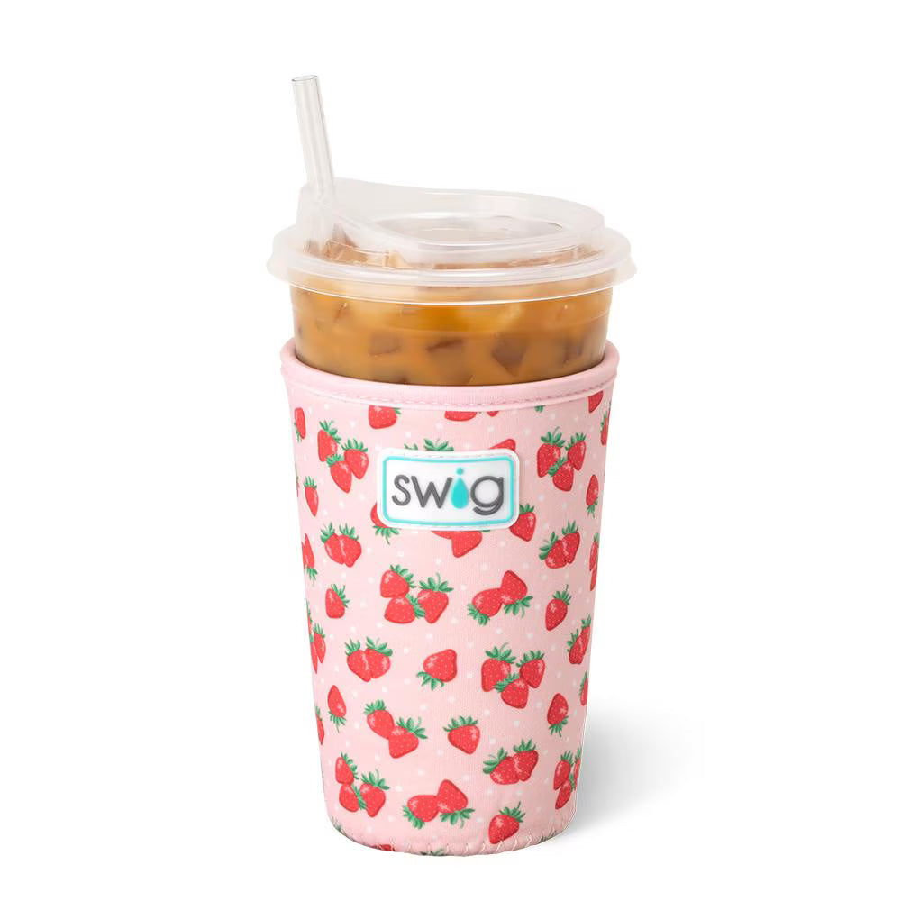 Swig | Medium Iced Cup Coolie - Strawberry Shortcake