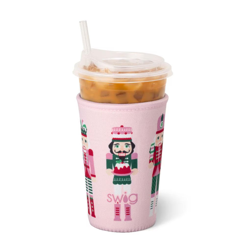 Medium Swig Iced Cup Coolie - Sugar Plum Soldiers