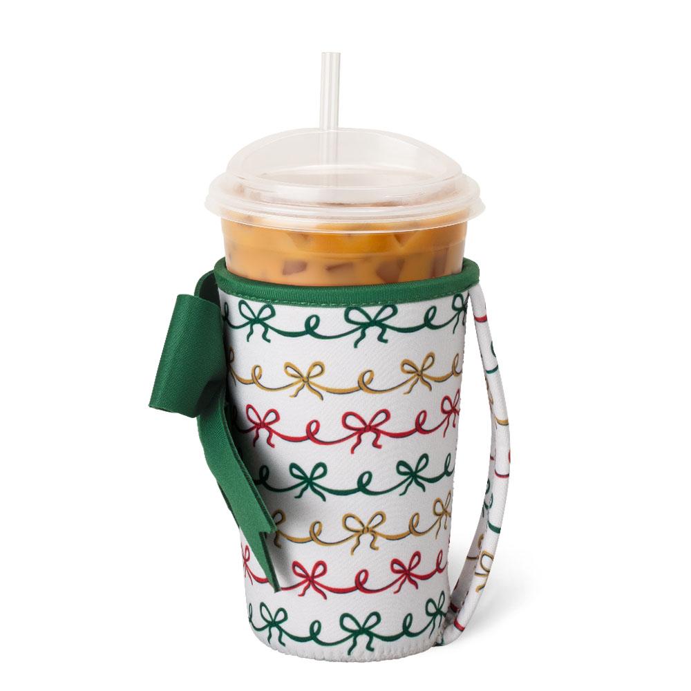 Medium Swig Iced Cup Coolie - Christmas Bows