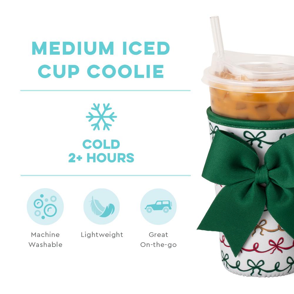 Medium Swig Iced Cup Coolie - Christmas Bows