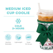 Medium Swig Iced Cup Coolie - Christmas Bows