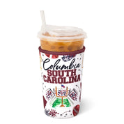 Swig iced cup cooler sleeve with Columbia South Carolina tailgate sports print