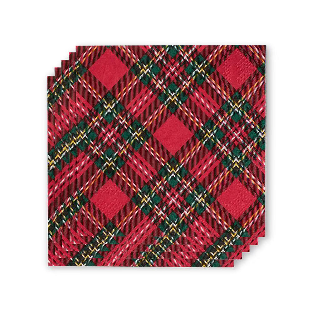 Swig |Christmas Plaid Cocktail Napkins