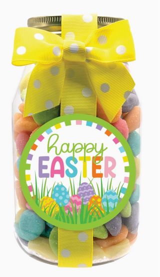 Easter Candy Jar - Sanded Gummy Eggs