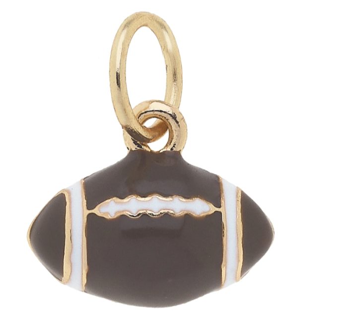 Charmed | 3-D Football Charm in Brown