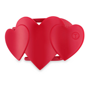 Teleties | Heart to Heart Large Flat Hair Clip - Red