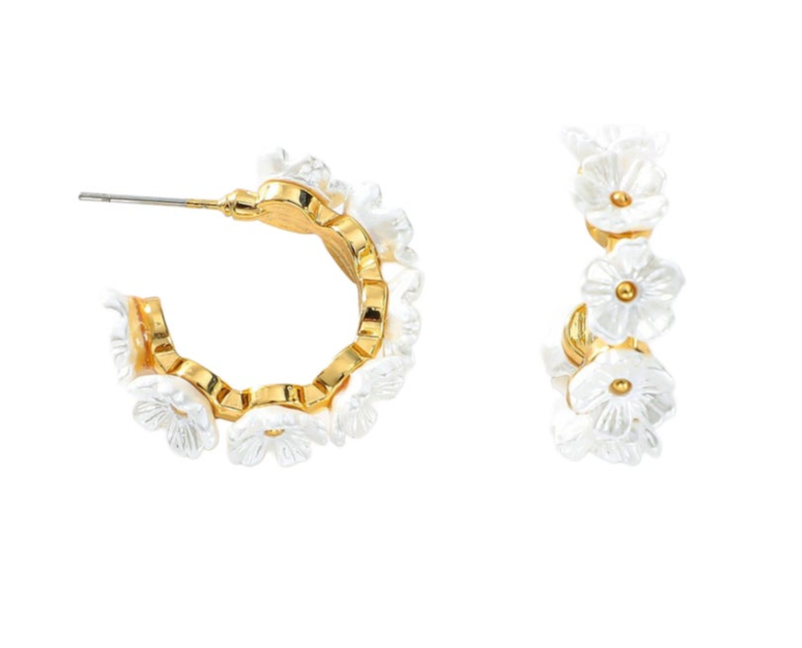 Karly Flower Hoops