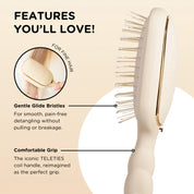 Teleties | Detangler Hair Brush for Fine Hair – Tan