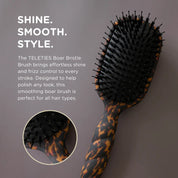 Teleties | Boar Bristle Hair Brush - Tortoise