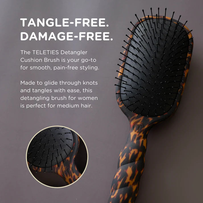 Teleties | Detangler Hair Brush for Medium Hair – Tortoise