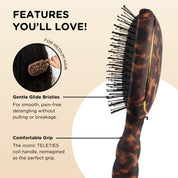 Teleties | Detangler Hair Brush for Medium Hair – Tortoise