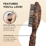 Teleties | Detangler Hair Brush for Thick Hair – Tortoise