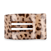 Large Flat Rectangle Hair Clip - Blonde Tortoise