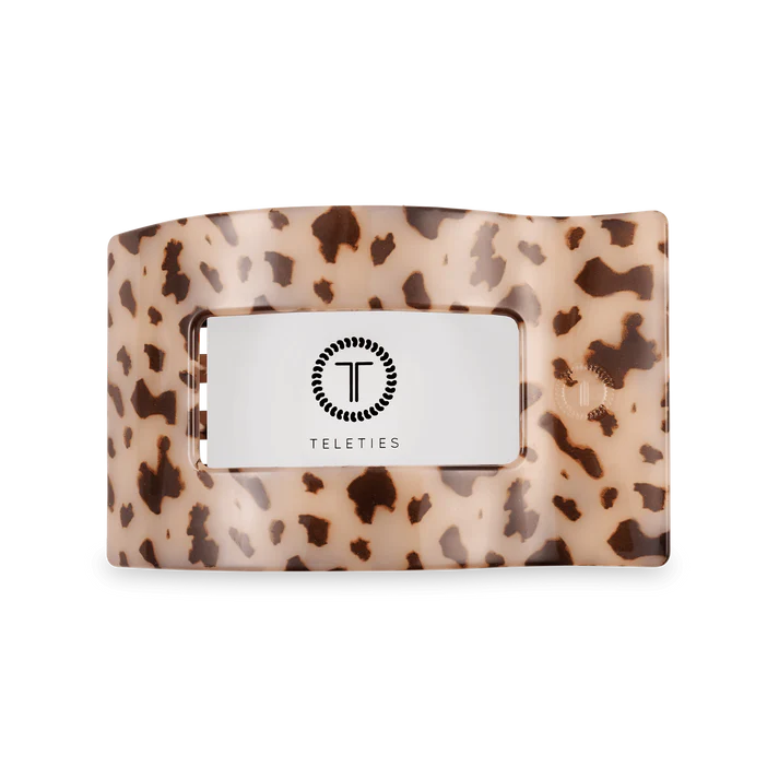 Medium Flat Rectangle Hair Clip - Blonde Tortoise