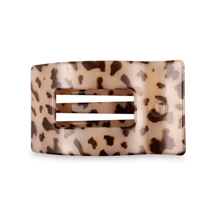 Medium Flat Rectangle Hair Clip - Blonde Tortoise