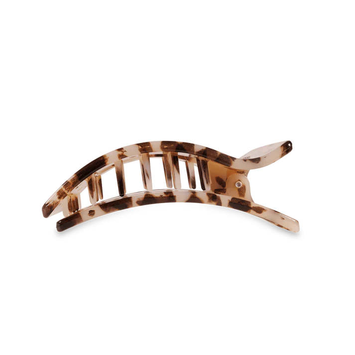 Medium Flat Rectangle Hair Clip - Blonde Tortoise