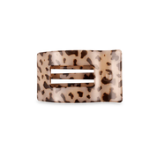 Teleties |Small Flat Rectangle Hair Clip - Blonde Tortoise
