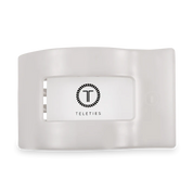 Large Flat Rectangle Hair Clip - Coconut White