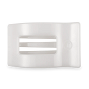 Large Flat Rectangle Hair Clip - Coconut White