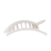 Large Flat Rectangle Hair Clip - Coconut White