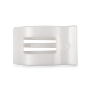 Medium Flat Rectangle Hair Clip - Coconut White