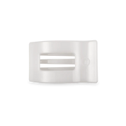 Teleties |Small Flat Rectangle Hair Clip - Coconut White