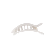 Teleties |Small Flat Rectangle Hair Clip - Coconut White