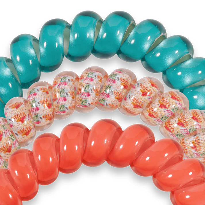 Teleties Coral Craze Large Hair Ties - Large