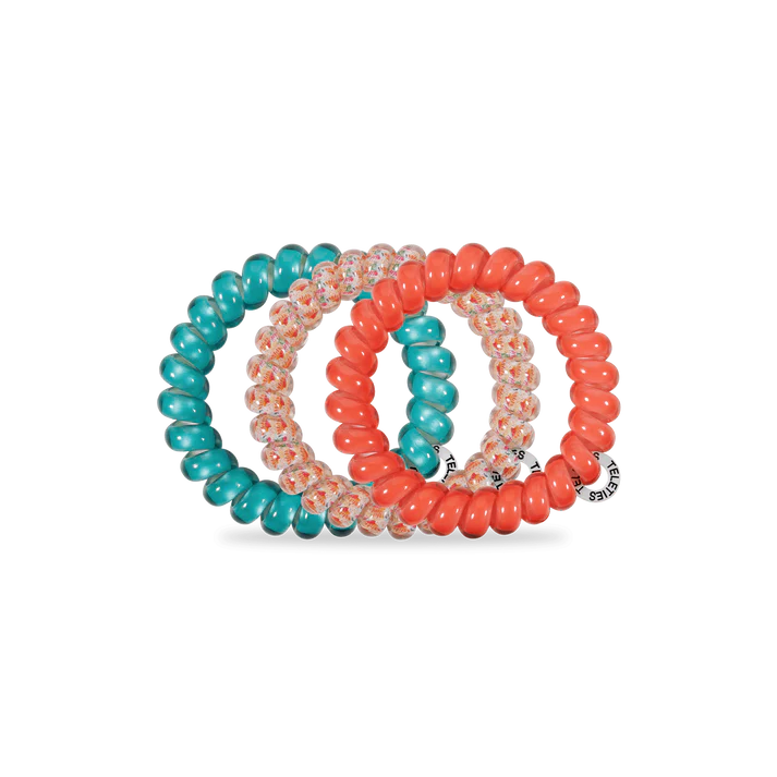 Teleties Coral Craze Large Hair Ties - Large
