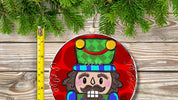 Red Circle Nutcracker Ornament