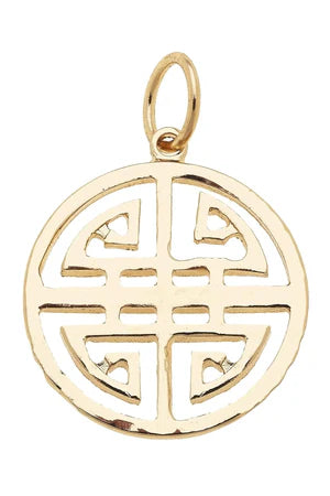 Charmed | Greek Keys Charm in Shiny Gold