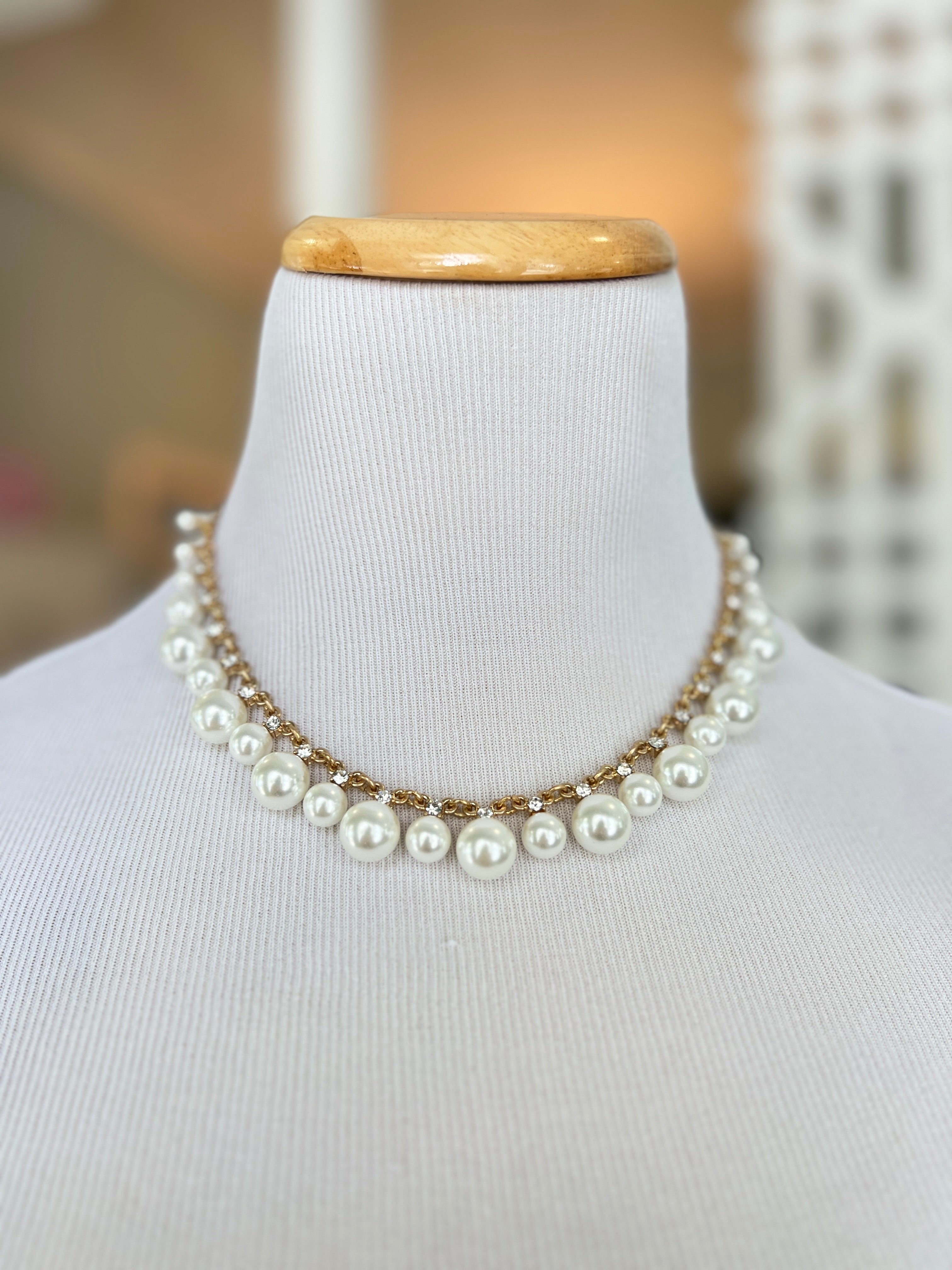 Graduate Pearl Link Necklace