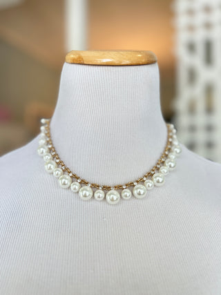 Graduate Pearl Link Necklace