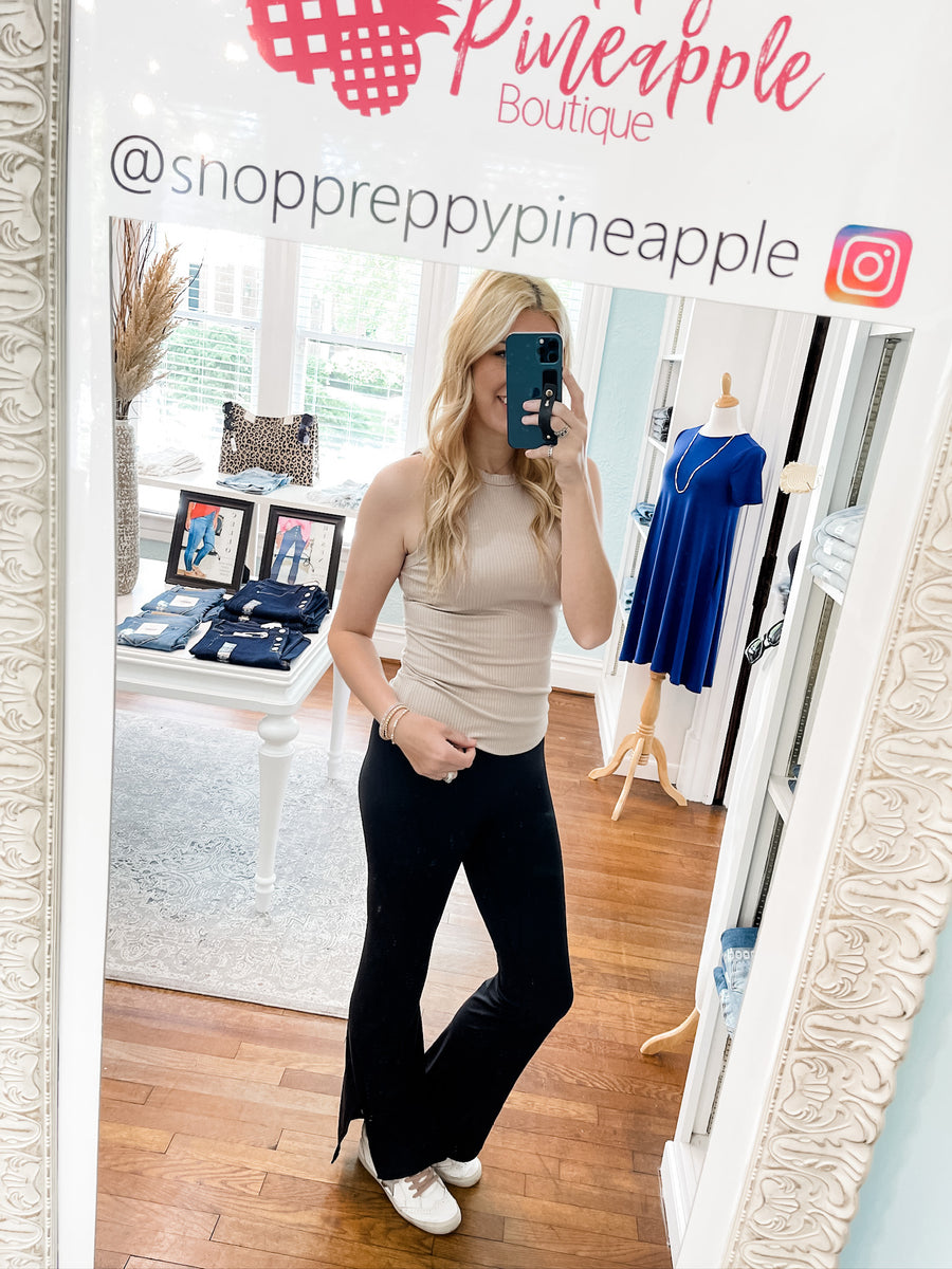 Preppy Pineapple Exclusive Buttery Soft Flare Leggings Preppy