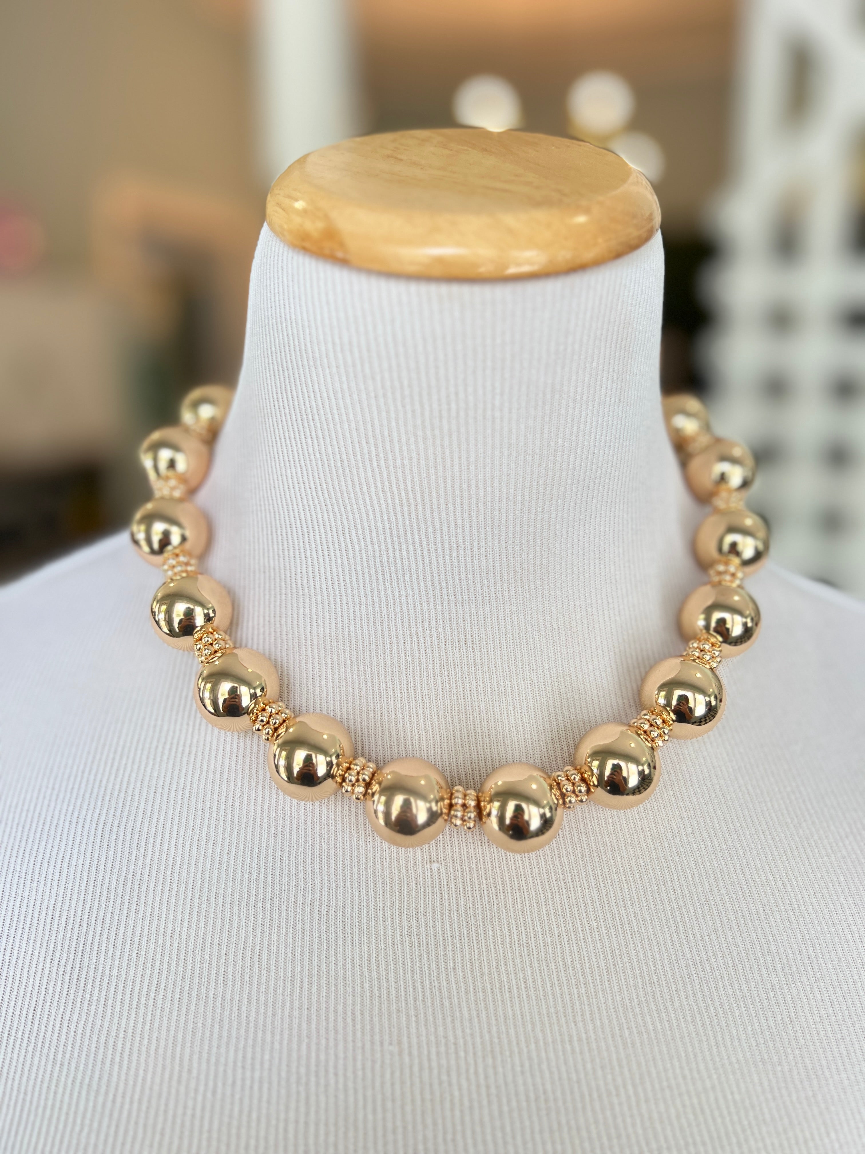 Chunky Ball Station Necklace Set