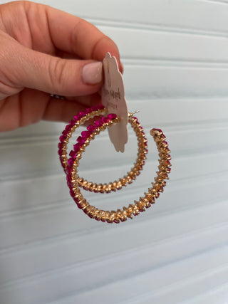 Beads Multi Shape Glass Hoops