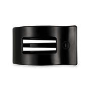 Medium Flat Rectangle Hair Clip - Jet Black