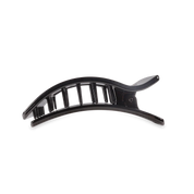 Medium Flat Rectangle Hair Clip - Jet Black