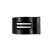 Teleties |Small Flat Rectangle Hair Clip - Jet Black