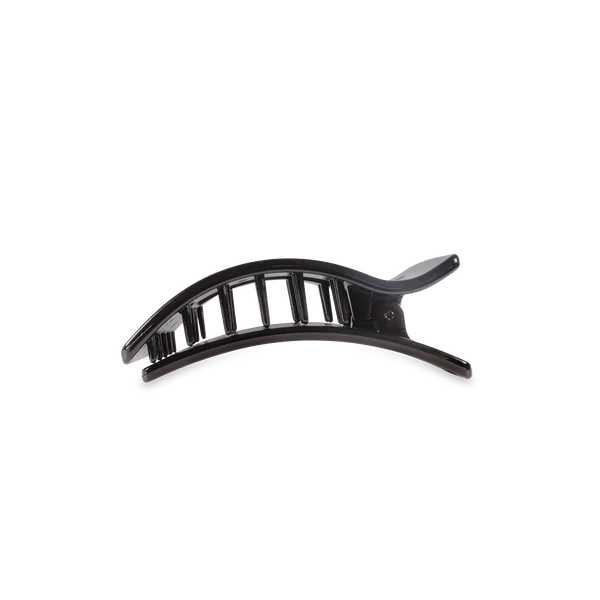 Teleties |Small Flat Rectangle Hair Clip - Jet Black