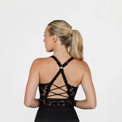 Juliette Deluxe Racerback Lace Bralette - Black