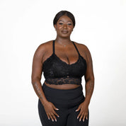 Juliette Deluxe Racerback Lace Bralette - Black