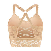 Juliette Deluxe Racerback Lace Bralette - Nude